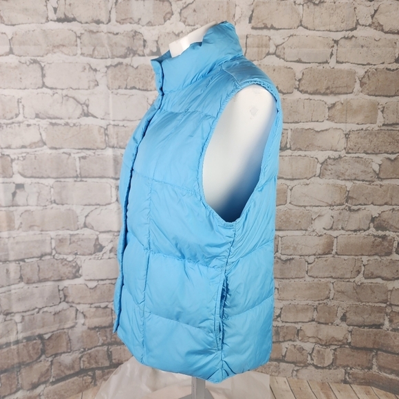 L.L.Bean Goose Down Putter Vest Winter Outdoor Layer Turquoise Blue Size Medium - Picture 9 of 11
